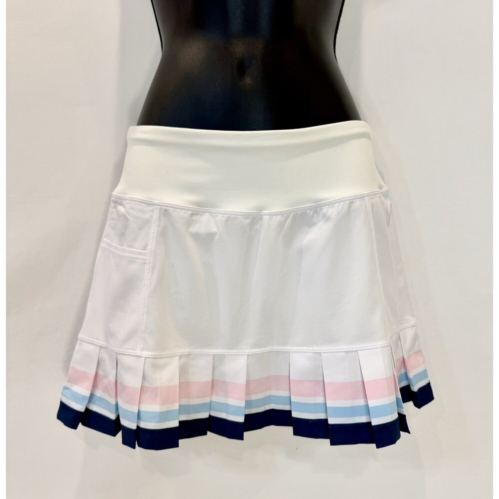 Addison Bay Court Skort Womens XS White Pleated Tennis Pickleball Athletic Skirt